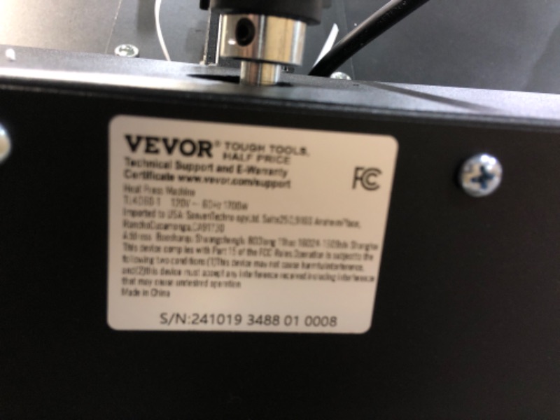 Photo 1 of *POWERS ON**VEVOR Heat Press 16x24, 1700W Power Heat Press Machine, Fast Heating, High Pressure Heat Press Machine for T-Shirt, Digital Industrial Sublimation Printer for Heat Transfer Vinyl, Easy to Use, Black
