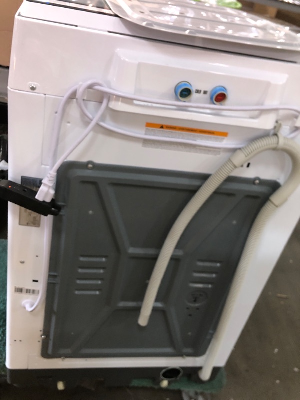 Photo 1 of *POWERS ON** BLACK+DECKER 3.0 Cu. Ft. Portable Washer, 26.5 lb. Capacity Washing Machine, 6 Cycles, Quick Connect Sink Adapter and Drain Hose Included, Transparent Lid & LED Display, BPW30MW, White

