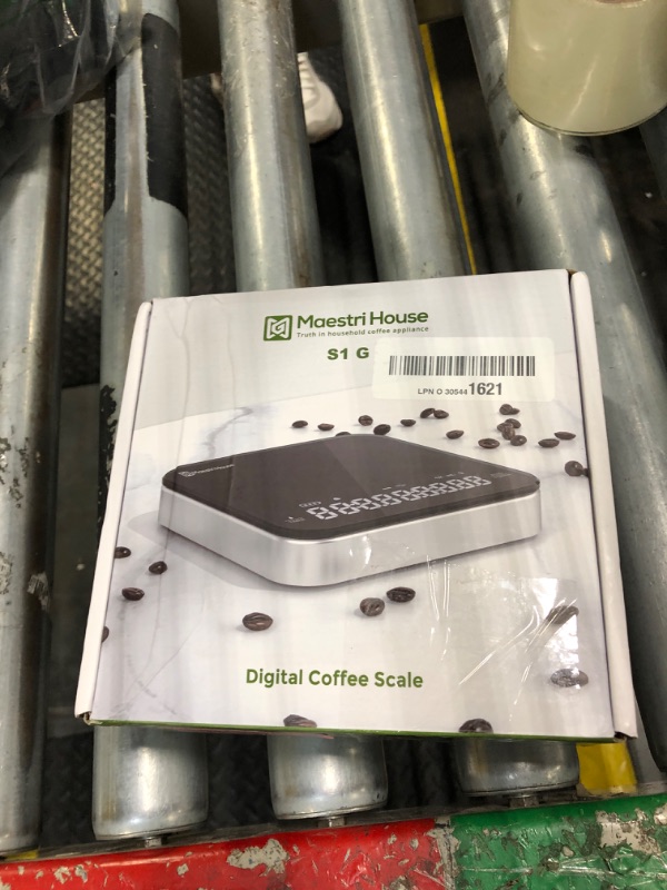 Photo 1 of Rechargeable Mini Coffee Scale with Timer, Maestri House Espresso Scale, 2kg/0.1g Accurate Scale for Espresso and Pour-Over Coffee, Portable Digital Kitchen Scale with Automatic Timing?Black&Silver?