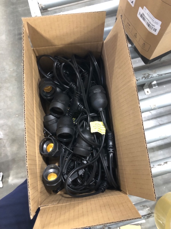 Photo 1 of addlon 48 FT Outdoor String Lights Commercial Grade Weatherproof Strand, 18 Edison Vintage Bulbs, 15 Hanging Sockets (3 Spare Bulbs), ETL Listed Heavy-Duty Decorative Christmas Lights for Patio Garden