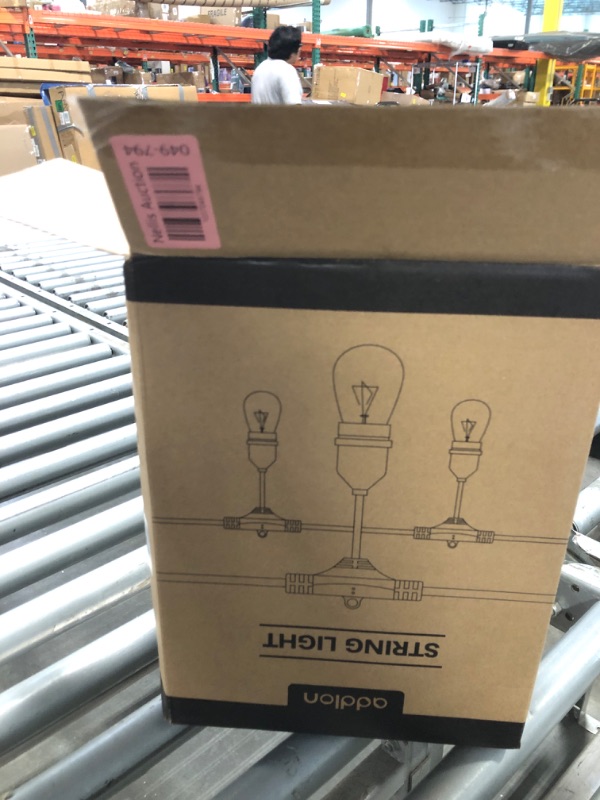 Photo 1 of addlon 48 FT Outdoor String Lights Commercial Grade Weatherproof Strand, 18 Edison Vintage Bulbs, 15 Hanging Sockets (3 Spare Bulbs), ETL Listed Heavy-Duty Decorative Christmas Lights for Patio Garden