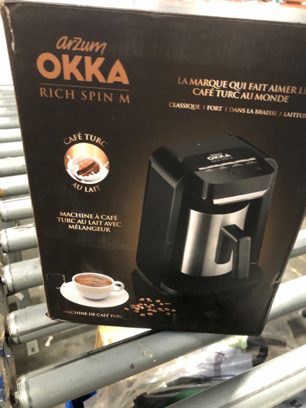 Photo 2 of ***little DIRTY***Arzum Okka Automatic Turkish Coffee and Hot Beverage Maker, Velvetiser, 120V,5 cup, Black/Copper (OK0012-RUL)