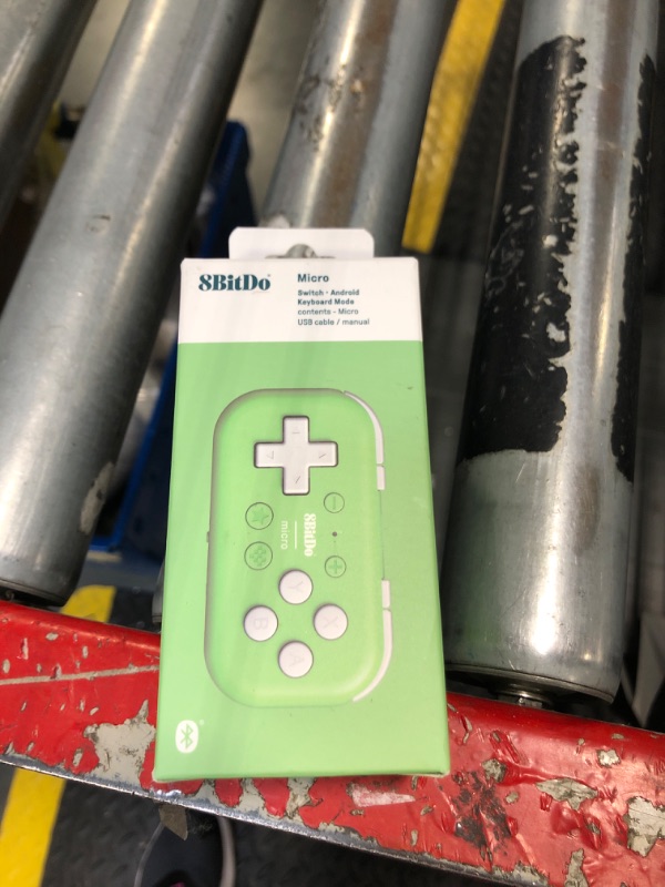 Photo 1 of 8Bitdo Micro Bluetooth Gamepad Pocket-sized Mini Controller for Switch, Android, and Raspberry Pi, Supports Keyboard Mode (Green)