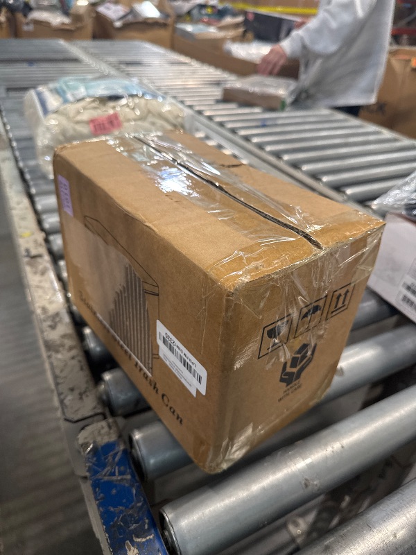 Photo 1 of LINSSEN Stainless Steel Hanging Trash Can with Lid and Inner Bucket, 1 Gallon Kitchen Compost Bin for Counter Top, Under Sink or Wall Mount, Small Garbage Can for Cupboard/Bathroom/Bedroom/RV