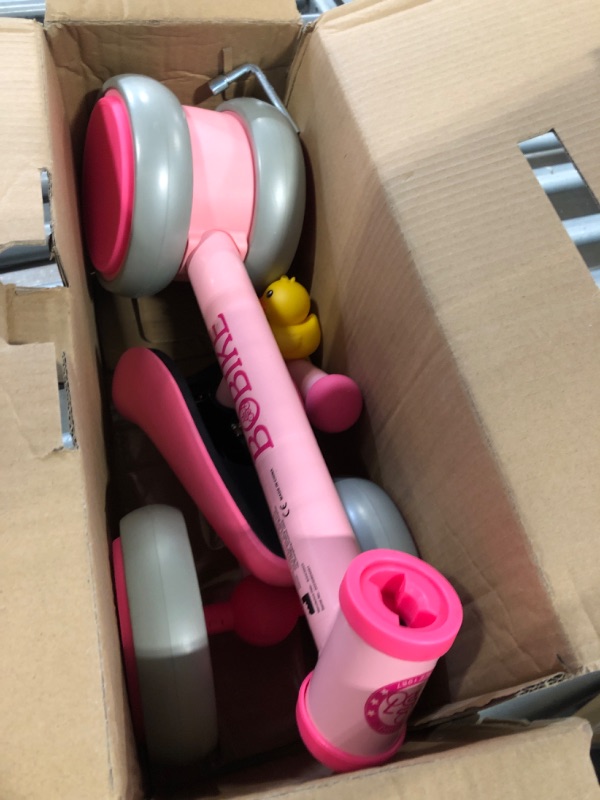 Photo 1 of ******MISSING PARTS*****Baby Balance Bike Toys for 12-36 Months Kids Toy Boy and Girls Gifts Toddler Best First Birthday Gift Children Walker No Pedal Infant 4 Wheels Bicycle (Classic, Rose Red)