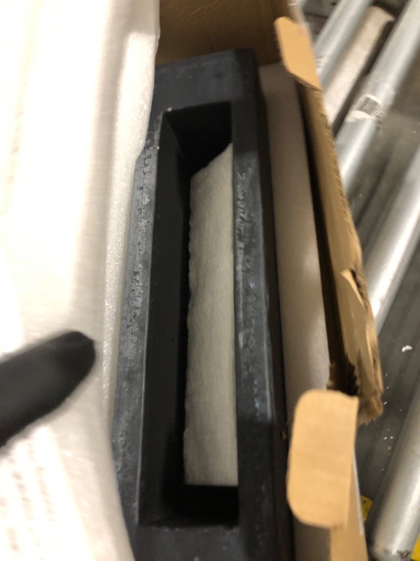 Photo 1 of Large Table Top Fire Pit - Rectangular Alcohol Firepit Decorations Concrete Tabletop Fireplace Indoor Outdoor Decor Portable Smores Maker for Patio Balcony Wedding Housewarming Birthday Gifts