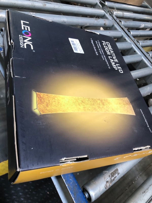 Photo 1 of LEONC Design 65'' Creative LED Floor Lamp, Softlighting Minimalist Modern Contemporary with Fabric Shade & 2 Bulbs for Living Room Bedroom Warm Atmosphere(Tyvek Dupont 10 x 10 x 65 inch)