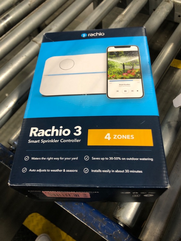 Photo 1 of Rachio 3rd Gen: Smart 4-Zone Sprinkler Controller, App Enabled Automated Water Scheduling, Alexa Compatible, DIY Simple & Fast Install