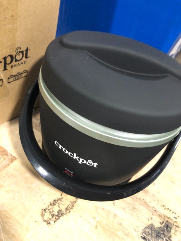 Photo 4 of ***can feel a little heat after 30 seconds plug the power, unknown if this item can work in full function***Crock-Pot Electric Lunch Box, 20-Ounce Portable Food Warmer, Black Licorice, Perfect for Travel, On-the-Go & Office Use | Stylish, Spill-Free & Dis