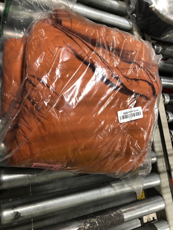 Photo 1 of SunStyle Home Quilt Set King Brunt Orange Lightweight Bedspread Soft Reversible Coverlet for All Season 3pcs Rust Diamond Quilted Bedding Sets (1 Quilt 2 Pillow Shams)(106"x96")