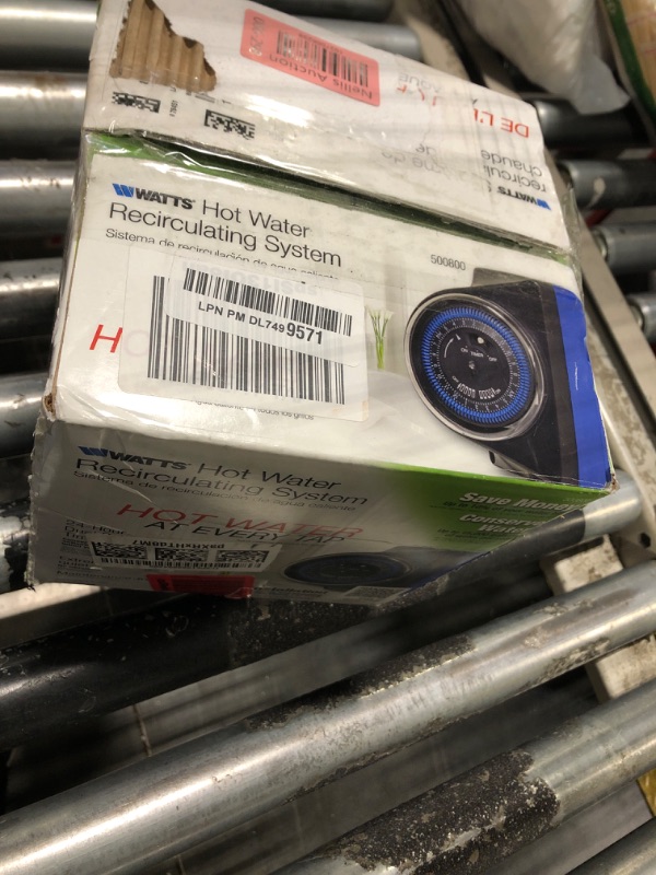Photo 1 of Watts Hot Water Recirculation System with Programmable Timer for Tank Water Heaters, Instant Hot Water, 120V Pump, 10 ft Cord, 2 Adapters, Sensor Valve, Mounting Screws, 2 Supply Lines (0955800)
