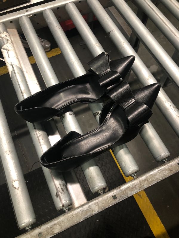 Photo 1 of ***SIZE 8*** Womens Bow Heels Closed Pointed Toe Dress Shoes Stiletto Slip on Wedding Pumps Black
