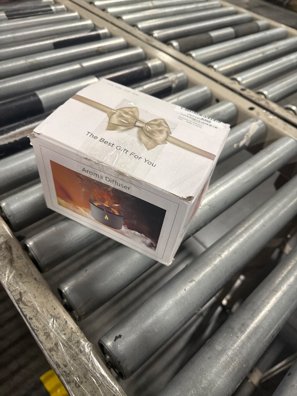 Photo 1 of Volcano Fireplace Diffuser, Ultrasonic Flame Lava Volcano Mushroom Jellyfish Aroma Oil Diffuser Humidifier, Small Flame Campfire Fireplace Fire Oil Diffusers for Home Office with 2 Colors Light