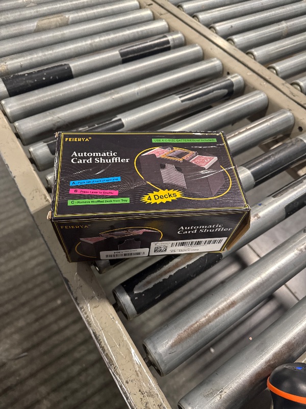 Photo 1 of FEIERYA Automatic Card Shuffler 4 Deck,Battery-Operated Electric UNO Poker Shuffler,Playing Card Shuffler for Home Card Game,Travel