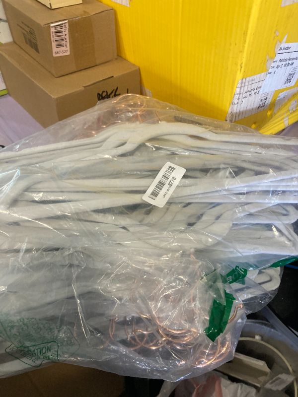 Photo 1 of Smartor White Velvet Hangers - 50 Pack, Felt Hangers Non Slip with Rose Gold Hook, Heavy Duty Felt Hanger Flocked Hangers as Coat Hangers, Suit Hangers, Heavy Duty Clothes Hangers Velvet - White
