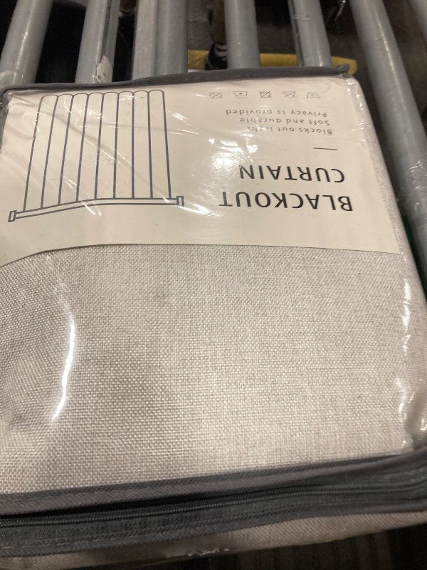Photo 1 of 100% Blackout Shield Linen Blackout Curtains for Bedroom 96 Inches Long, Back Tab/Rod Pocket Living Room Drapes, Thermal Insulated Blackout Curtains 2 Panels Set, 50" W x 96" L,Cream