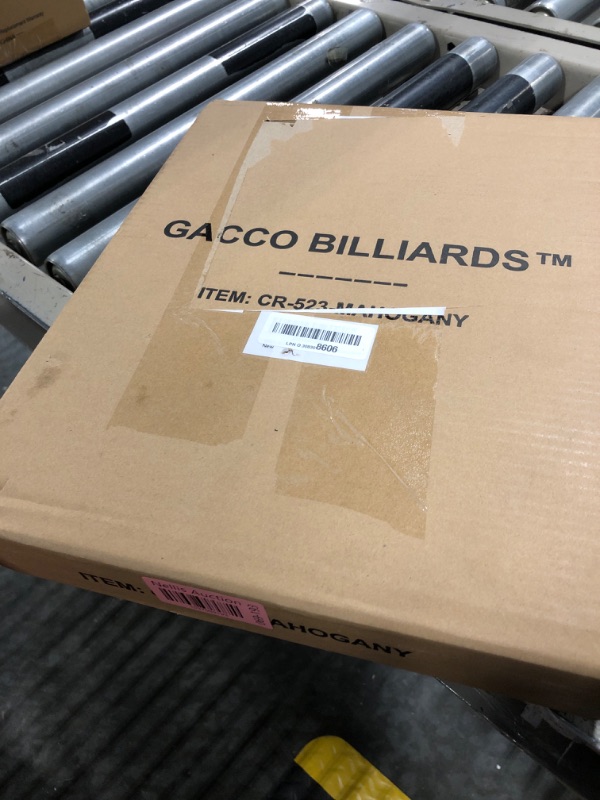 Photo 1 of GACCO BILLIARDS Freestanding Billiard Cue Rack, Pool Table Accessories Hold 8 Cues, Pool Cue Stick Holder, Wooden Floor Stand Pool Cue Holder for Billiard Game Room (Brown)