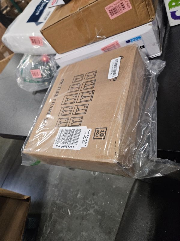 Photo 1 of upsimples 10 Pack Picture Frames Collage Wall Decor for Mounting or Tabletop Display, Photo Gallery Frame Set for Family, Multi Sizes Including 8x10, 5x7, 4x6, Gold