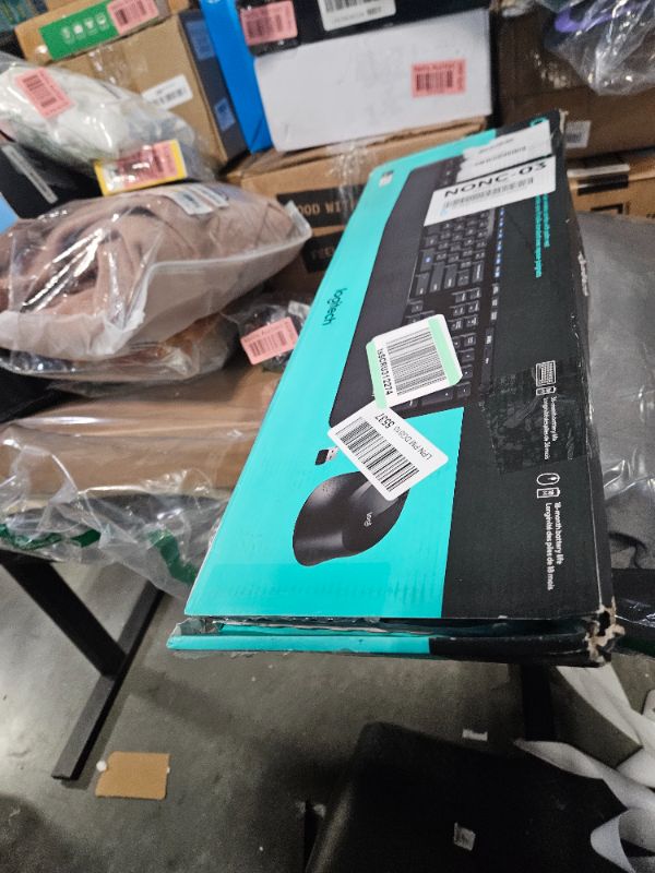 Photo 1 of Logitech MK345 Wireless Combo Full-Sized Keyboard with Palm Rest and Comfortable Right-Handed Mouse, 2.4 GHz Wireless USB Receiver, Compatible with PC, Laptop,Black