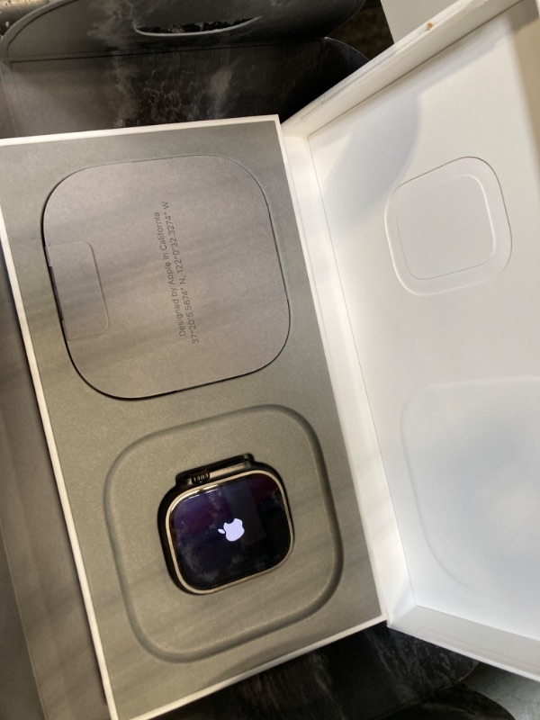 Photo 1 of Apple Watch Ultra 2 [GPS + Cellular 49mm] Smartwatch, Sport Watch with Black Titanium Case with Black Ocean Band. Fitness Tracker, Precision GPS, Action Button, Extra-Long Battery Life