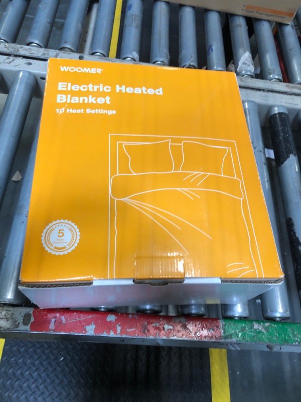 Photo 2 of **used** WOOMER Heated Throw Blanket Full Size, Soft Flannel Fast Heating Blanket with Multi-Color Option, 77"x 84", 10 Heating Levels & 0.5-12H Auto Off, Over-Heat Protection