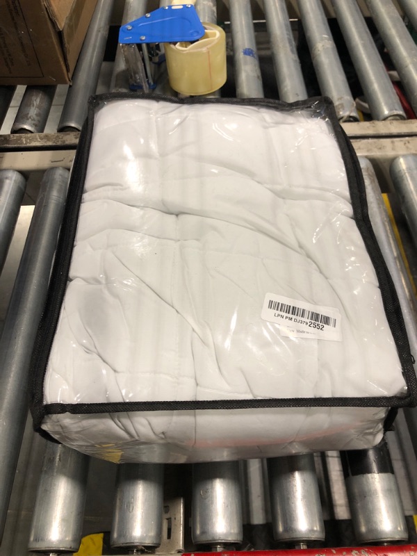 Photo 1 of yescool Weighted Blanket for Adults (17 lbs, 60" x 80",White) Cooling Heavy Blanket for Sleeping Perfect for 160-180 lbs, Queen Size Breathable Blanket with Premium Glass Bead, Machine Washable