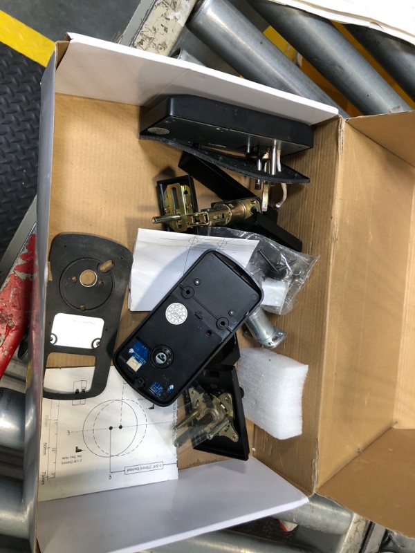 Photo 1 of **MISSING SEVERAL PIECES**WiFi Front Door Lock Sets - Miuedo Keyless Entry Door Locks Handle Set, Smart Deadbolt Fingerprint Door Lock with Handle-WiFi Access Bluetooth APP-Black