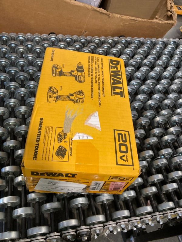 Photo 1 of **SOLD FOR PARTS, NO RETURNS***
DEWALT 20V MAX Cordless Drill and Impact Driver, Power Tool Combo Kit with 2 Batteries and Charger (DCK240C2)