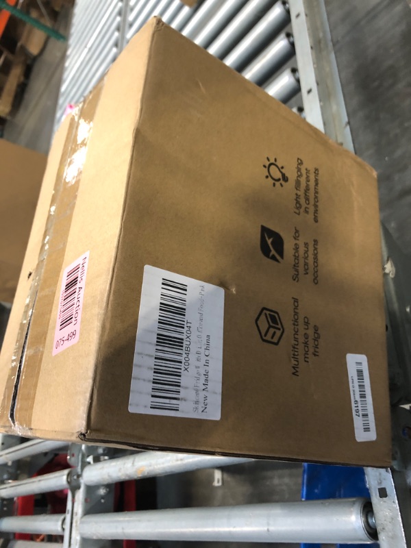 Photo 1 of Skincare Fridge With Dimmable LED Mirror, 4L Makeup Mini Fridge for Bedroom, Cosmetics, SkinCare, Cooler & Warmer, Portable Small Refrigerator for Car, Office and Food- Pink