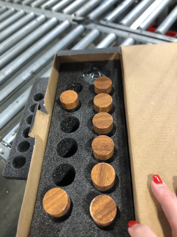 Photo 1 of Single Dose Coffee Bean Storage Tubes KNODOS Coffee Bean Cellar 10 Pcs Dosing Glass Vials With Lids (2 Oz) Wooden Display Stand And Funnel