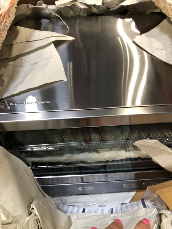 Photo 1 of Ninja Flip Toaster Oven&Air Fryer, 8-in-1 Functionality, Flip Up&Away Capability for Storage Space, LargeCapacity, Air Fry Basket, SheetPan, Wire Rack&Removable Crumb Tray, Stainless,1800 watts, SP151