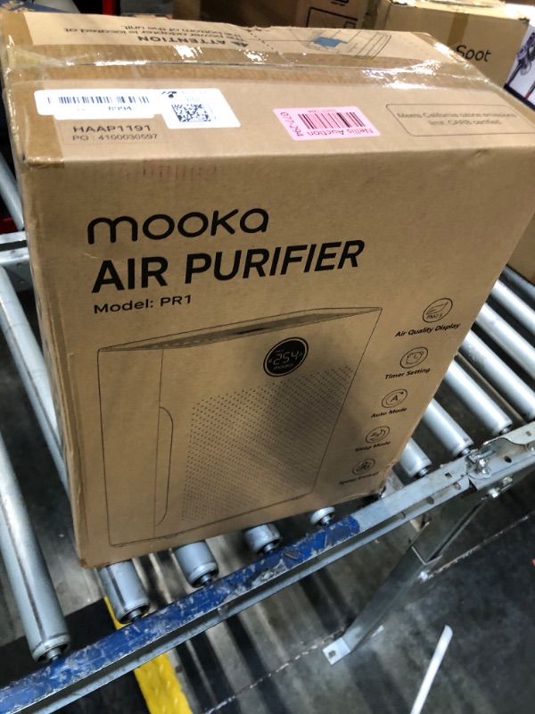 Photo 2 of Air Purifiers for Home Large Room up to 2200sq.ft, MOOKA Air purifier for Home Pets with Washable Filter, PM 2.5 Display Air Quality Sensor Air Cleaner for Bedroom, Dorm room, Pets, Office, PR1