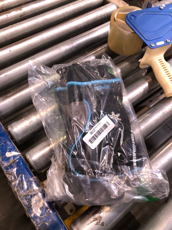 Photo 1 of HANDLANDY Waterproof Insulated Work Gloves, 3M Thinsulate Thermal Winter Gloves for Men Women Touch Screen, Warm Ski Snowboard Cold Weather Gloves (Large, Blue)