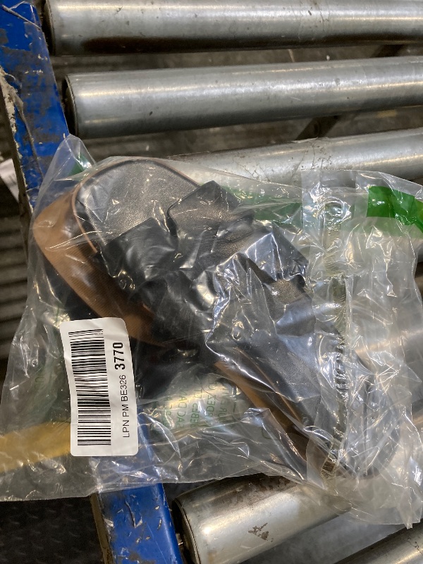 Photo 1 of Rihero Black Flat Sandals for Women Dressy Summer Slip On Peep Toe Slide Black Sandals Size 7