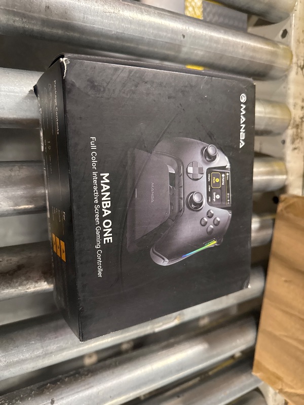 Photo 1 of ManbaOne Interactive Screen Wireless Gaming Controller for PC/Switch/iOS/Android,Hall Effect Stick & Trigger,RGB Lighting,Remappable Buttons,1800mAh with Charging Dock (Black)