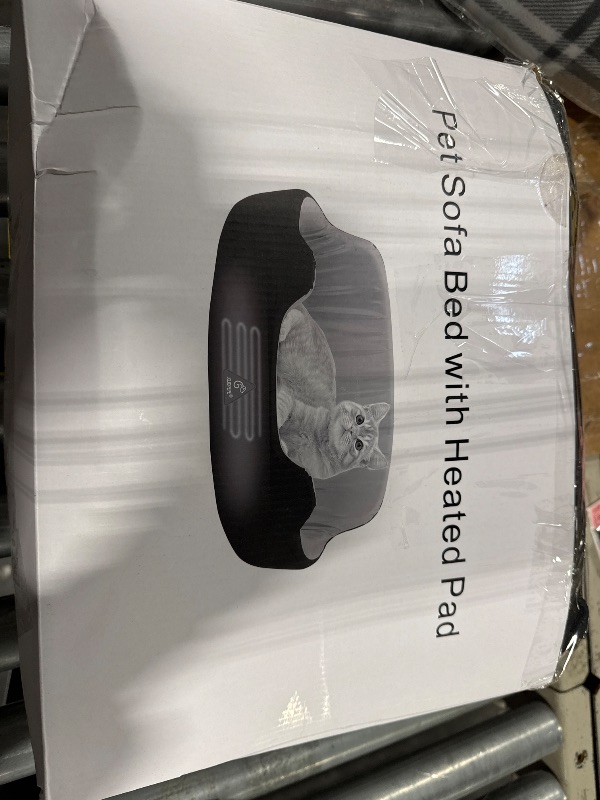 Photo 1 of Heated Orthopedic Dog Beds?Heating Pad Reversible (Cool & Warm),26” x 16.5”Heated Cat Bed for Medium Small Dogs?Cats?Pet Pad with Removable Cover Non-Slip Bottom Washable?Grey