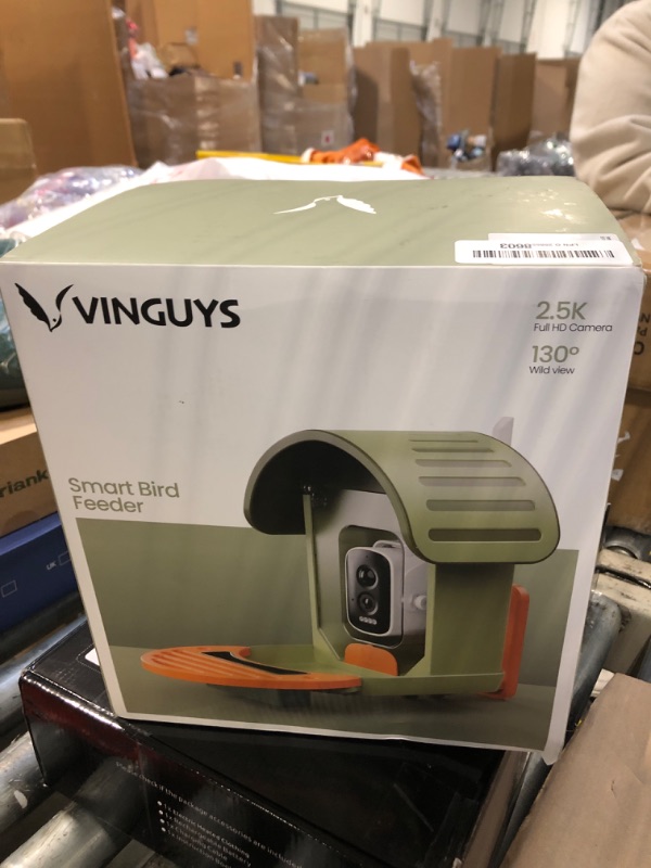 Photo 2 of VINGUYS® Bird Feeder with Camera Solar Powered, Smart Bird Feeder Camera AI Identifies 11,000+ Bird Species, Auto-Capture 2.5K UHD Bird Video, IP66 Waterproof Outdoor Bird Feeder, Ideal Gift, Green