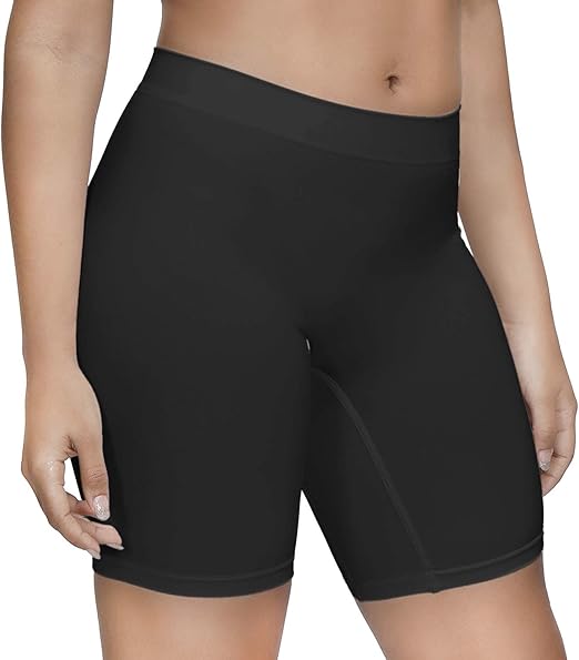 Photo 1 of  Slip Shorts for Women, Smooth Seamless Slip Shorts for Under Dresses, Stretch Workout Yoga Biker Shorts