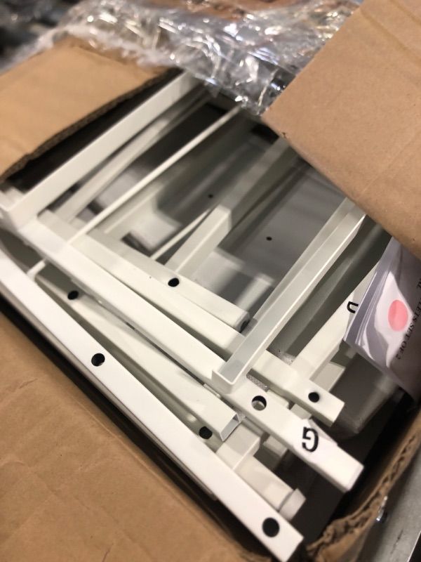 Photo 1 of ***MISSING PARTS/SCREWS*** Furologee Nightstands Set of 2, End Tables with Charging Station and USB Ports, Side Tables with 2 Fabric Drawers, Night Stands with Storage Shelf & 2 Hooks, for Living Room/Bedroom, White