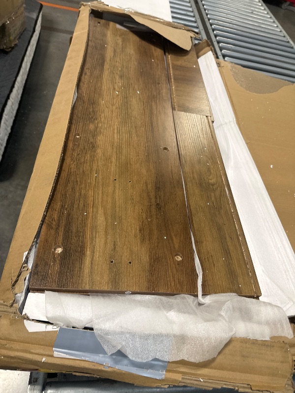 Photo 1 of CARPETNAL Walnut Brown Dresser for Bedroom, 6 Drawer Dresser with Wide Drawers and Metal Knob, Wood Dressers & Chest of Hallway, Entryway