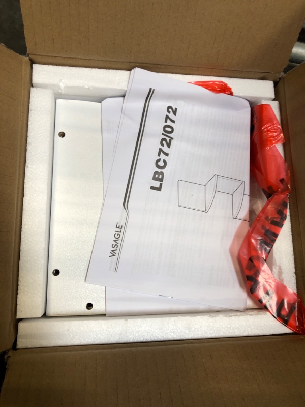 Photo 1 of VASAGLE Corner Shelf Wall Mount, 5-Tier Floating Corner Bookshelf, Plant Shelf for Bedroom, Living Room, Bathroom, Home Office, Cloud White