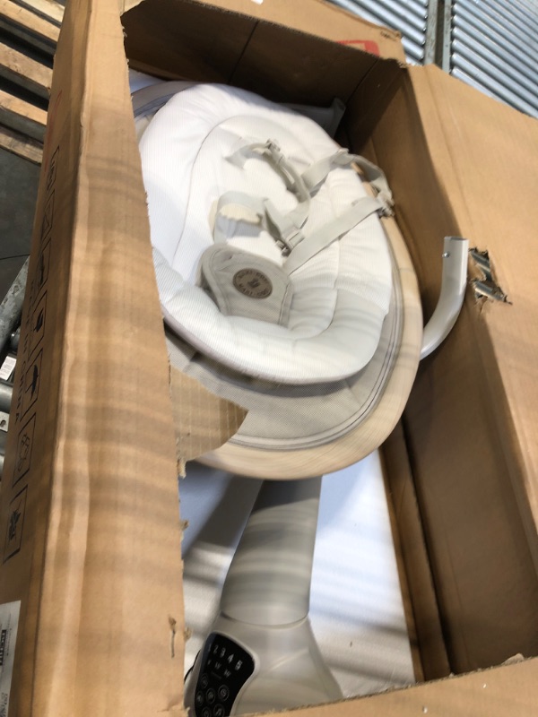 Photo 1 of **Missing Parts** Maxi-Cosi Cassia Baby Swings for Infants: Smart Portable Baby Swing with Music, Lightweight & Foldable Baby Swing, 360 Rotation Infant Swing, Classic Oat