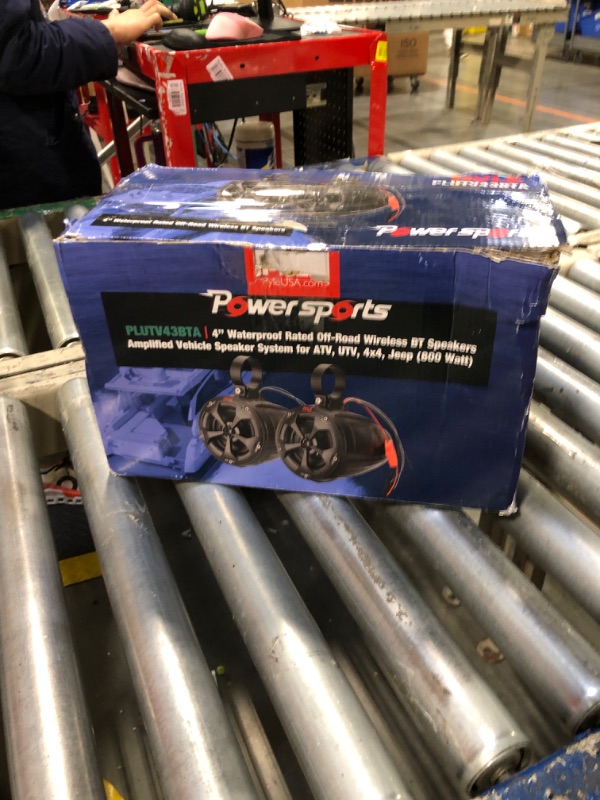 Photo 1 of ****one pack**** Pyle 4" Off-Road Bluetooth Waterproof Speakers -800W Peak Power Amplified Speaker System for ATV / UTV, Golf Cart, Boat, Aux Input Jack, For use w/all 12V Vehicles - PLUTV43BTA, Black