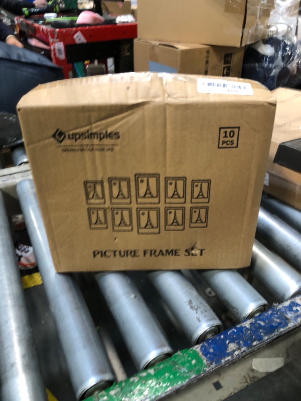 Photo 1 of upsimples 10 Pack Picture Frames Collage Wall Decor for Mounting or Tabletop Display, Photo Gallery Frame Set for Family, Multi Sizes Including 8x10, 5x7, 4x6, Black