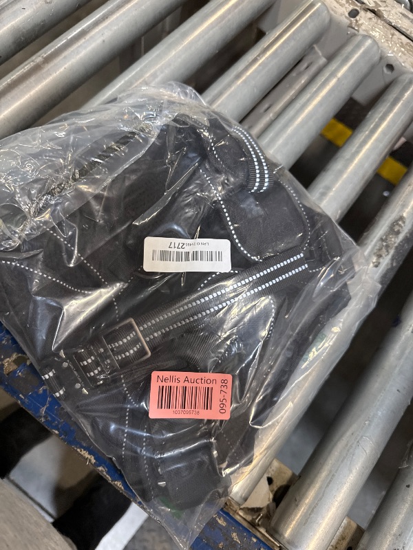 Photo 1 of Service Dog Vest - HEYCAHVA Tactical Dog Harness Full Metal Buckles Dog Vest for Large Medium Dog Reflective No Pull Dog Harnesses Vest with Leather Handle, Hook & Loop for Hiking Training (Black, L)