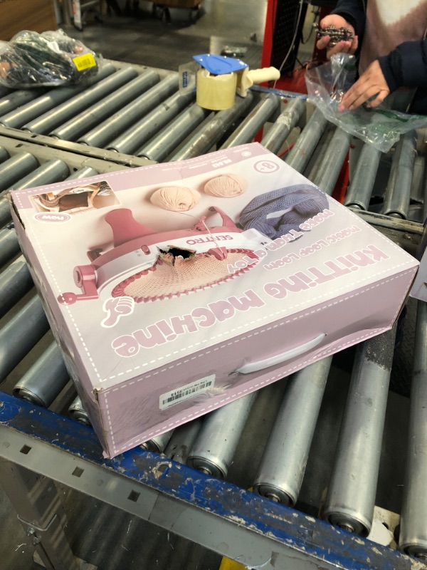 Photo 1 of SENTRO Knitting Machine, 48 Needles Smart Weaving Round Loom with Row Counter, Knitting Board Rotating Double Loom Kits, Adults DIY Knit Scarf Hat Sock (48F)