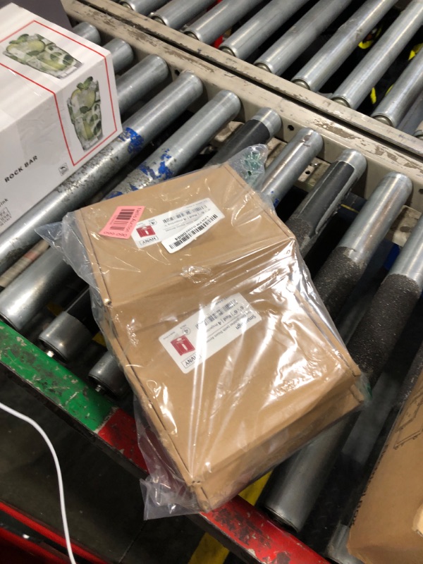 Photo 1 of SmartSign (4-Pack) Fire Extinguisher Projecting Sign - 6" x 6", Two-Sided Wall Mount Polished Acrylic Hallway Sign with Down Arrow, White on Red