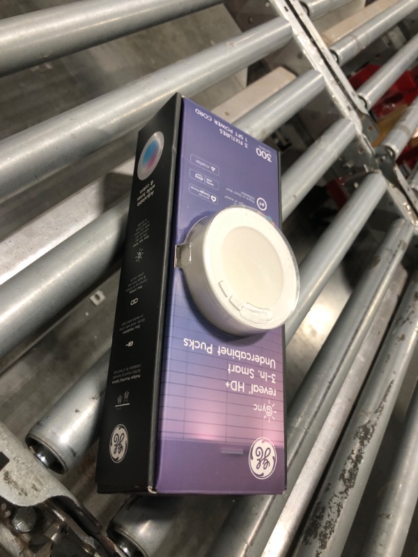 Photo 1 of GE Cync Reveal HD+ Smart Undercabinet Puck Light Fixtures, Color Changing Undercab Puck Lights, Smart Wi-Fi Kitchen Lights, Works with Alexa and Google Home, 3-in (3 Pack)