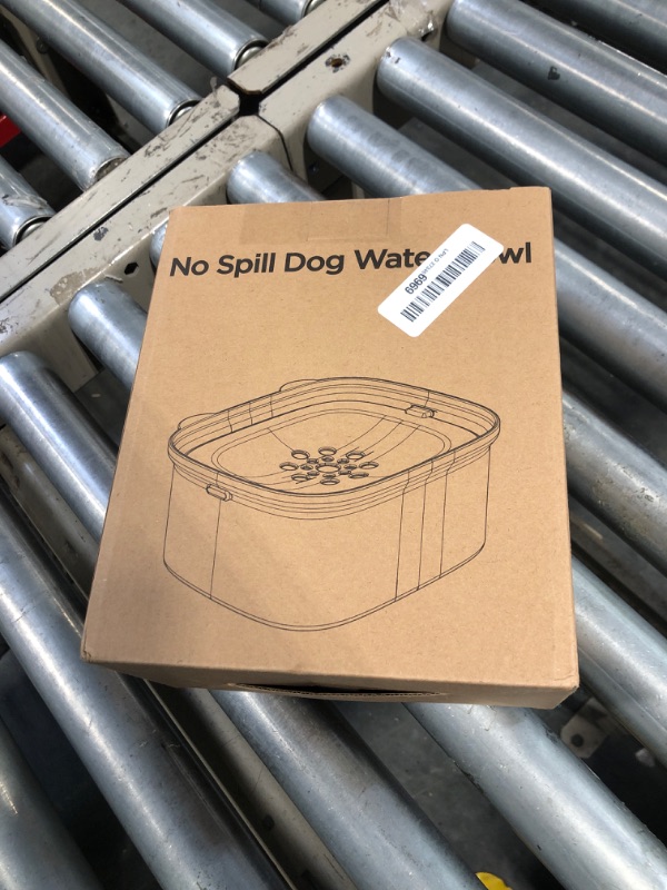 Photo 1 of AONKEY 3L Dog Water Bowl No Spill, 101oz Large Spill Proof Dog Bowl Reduce Refill, Anti Splash No Mess Dispenser Dripless Slow Drinking Water Bowl for Sloppy Messy Drinkers (Gray)