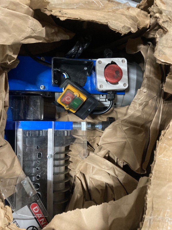 Photo 1 of PreAsion 110V Pneumatic Punch Press Machine 440Lb/200KG Desktop Pneumatic Punching Press Machine with with 2 Buttons Controlle